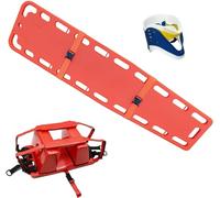 Emergency Spine Board Stretcher with Head Immobilizer and Neck Brace for Pool Rescue and First Aid Spinal Support
