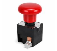 Emergency Stop Button, Big Red Safety Switch for Accident Prevention, Push Button Switch Metal Alloy 48V 125A for Forklifts Industrial Machinery and Factory Equipment Safety