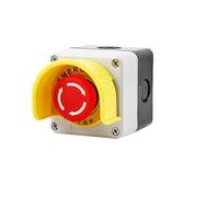 Emergency Stop Button , Emergency Stop Push Button Switch DPST Mushroom 1 NO 1 NC AC 660V 10A Plastic Shell Red 78x72x64mm 1pc(Sgv80f4b)