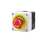Emergency Stop Button ， Emergency Stop Push Button Switch DPST Mushroom 1 NO NC AC 660V 10A Plastic Shell Red 78x72x64mm 1pc(Sgv80f1b)