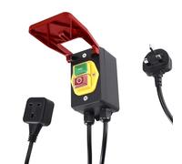 Emergency Stop Button for Woodworking Machinery,250V 18A,Milling Machines & Industrial Equipment,Solenoid Safety Shutdown Switch with Quick Release Mechanism,4500W Rating,150cm Wiring