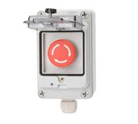 Emergency Stop Control Box, Outdoors Button Switch Cassette Tape Protect Shield, Ip67 Waterproof Urgent Stop Button Control Box(2,1NO 1NC)