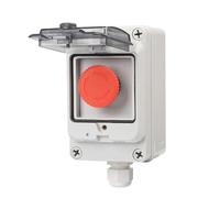 Emergency Stop Control Box Outdoors Button Switch Cassette Tape Protect Shield Waterproof Urgent Stop Button Control Box Ip67(1,2NC)