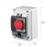 Emergency Stop Control Box Outdoors Button Switch Cassette Tape Protect Shield Waterproof Urgent Stop Button Control Box Ip67(1,1NO 1NC)