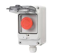 Emergency Stop Control Box Switch Button, IP67, 1Pcs (2, 1NO 1NC)(2,1NO 1NC)
