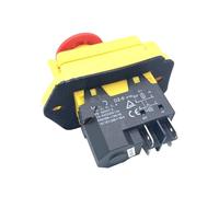 Emergency Stop Electromagnetic Switches DZ-6E Pushbutton Switches for Bench Lathe, Drilling and Milling Machine 250V 15A IDGTTLDF(4 Pins)