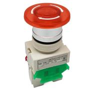 Emergency Stop Light Power 22mm Mushroom Head On Off Pushbutton Led Switch Lay37 Lay7 Y090 1Pcs(380V)