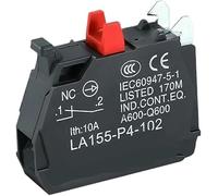 Emergency Stop Power Button XB4 22mm Key Select Knob Switch - 2/3 Position Self Locking Momentary Reset,1pcs(NC Base 2NC)