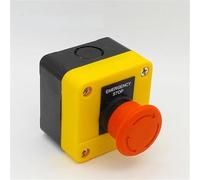 Emergency Stop Push Button Switch 1NO+1NC Red Mushroom Head, Plastic 1Pcs