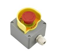 Emergency Stop Push Button Switch Control Box Elevator With Protection Cover Waterproof Enclosure 22mm Mounted(A15)