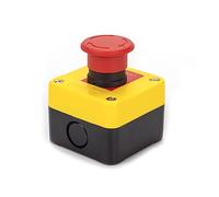 Emergency Stop Push Button Switch Mushroom Head Control Box for Equipment Elevator One Normally Open Closed XAL-J174H29 NWPNLXEA