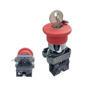 Emergency Stop Self-locking Rotary Button Switch With Key ZB2-BS142C Red Mushroom Head Mounting 22mm Electrical Power IDGTTLDF