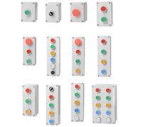 Emergency Stop Start Push Button Switch, Self-Locking Motor Control, 10A, Plastic, 1Pcs(Green)