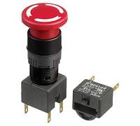 Emergency Stop SW, DPST-NO, 6A, 250VAC | Industrial Push Button/Emergency Stop SWITCHES, 1 X Qty - A01ES-DM+A0154B-D