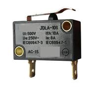 Emergency Stop Switch 2Pcs JDLA-106 250V 8A Straight Long Lever Bend Arm Switches Microswitch for Mechanical Equipment(Bend Lever) Switches