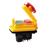 Emergency Stop Switch DZ-6 Waterproof Electromagnetic Pushbutton Switches Push Button Switch with Emergency Stop Cover 5Pin 250V