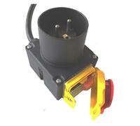 Emergency Stop Switch HCK3T 2 in 1 Combination Waterproof Industrial Emergency Stop Electromagnetic Pushbutton Switches 2P + E KOA7 DZ08-1