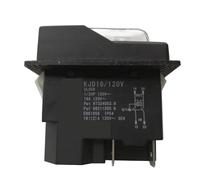 Emergency Stop Switch KJD16/120V 4Pins Waterproof Electromagnetic Self-Reset Pushbutton Push Button Switch for Machine Tools Controls Switches