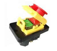 Emergency Stop Switch KJD18 5Pins Waterproof Electromagnetic Pushbutton Switches Industrial Push Button Switch 250V 15(12) A