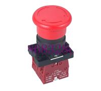 Emergency Stop Switch LA136 550V 10A IP55 NO Emergency Stop Pushbutton Switch Micro-Electric Control Mushroom Knob Switch for Hoist