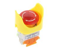 Emergency Stop Switch Red Mushroom Cap 1NO 1NC DPST AC 660V10A Emergency Stop Industrial Push Button Switch(Type B 1NO1NC)