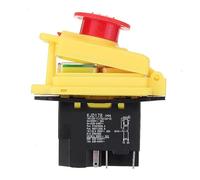 Emergency Stop Switch Waterproof Electromagnetic Pushbutton Switches 5Pins KJD17B/120V KJD17B 220V 2HP Emergency Stop Push Button Switch(220V)