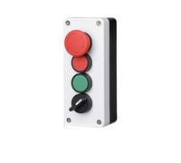 Emergency Stop + Two Reset Button + 2 Position Rotary Switch 4P Box Industrial Control Power NO NC IDGTTLDF