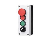 Emergency Stop Two Reset Button 2 Position Rotary Switch 4P Waterproof Box Industrial Control Power NO NC