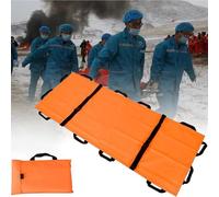 Emergency Stretcher 12 Handle Folding Stretcher Straps Simple Soft Transport Portable Transport Stretcher For Household Emergency Work Medical Stretchers Positioning Bed Pad,Orange
