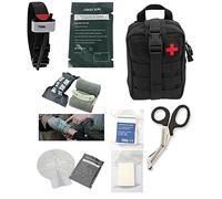 Emergency Survival First Aid IFAK Kit with Tourniquet, 6" and 4" Israeli Bandage, Chest Seal, Compressed Guaze, Trauma Shear : UK Seller