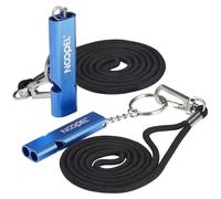 Emergency Survival Whistle Noopel Double Tubes Safety Whistles 2 pack with