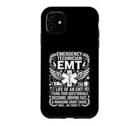 Emergency Technician EMT Quote Art with Winged Star of Life Case for iPhone 11