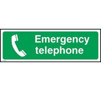 Emergency Telephone First Aid Sign - 150mm x 50mm - Self Adhesive Sticker (FAID3)