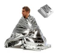 Emergency Thermal Blankets, Reusable Mylar Space Blankets, Waterproof Foil Survival Blanket for Camping, Survival Kits, Outdoor