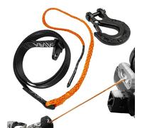 Emergency Tow Strap - Winch & Plough Extension Rope with Hook | Winch Recovery Connection Strap - for Off-Road Agriculture Truck Snowmobile Trailer