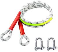 Emergency Trailer Rope, Kinetic Recovery Tow Rope, Max 10 Tons Loading Capacity, Nylon Tow Straps Heavy Duty Offroad Snatch with 2 Hooks, Tow Rope Straps with Reflective Strips (5ton, 5M)
