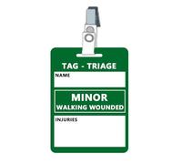 Emergency Triage Tags (Green - Minor Injury) - Triage Cards for Disaster Response & First Aid Training, EMT Field Tagging, Mass Casualty Incidents, 4.7"Lx3"W, 5 Pcs