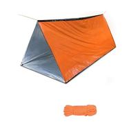 Emergency Tube Tent 2 Person, Ultralight Survival Shelter with Paracord & Whistle, Orange Reflective Mylar Thermal Blanket for Camping Hiking Outdoor(Orange)