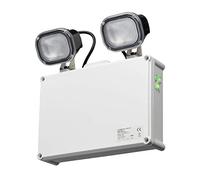 Emergency Twin LED Self Test Spotlight in White