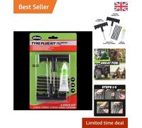 Emergency Tyre Repair Plug Kit - 8 PC Set with T-Handle Tools for Fast Solutions