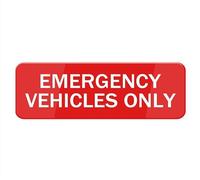 Emergency Vehicles Only Sign 8 X 3 Inch Acrylic Plastic With Symbols Self-Adhesive For Restaurant Salons Hotel Motel Rest Stops Public Restrooms