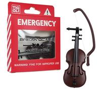 Emergency Violin Worlds Smallest Gag Gift with Break Glass Box, Funny Desk Toy for Office or Home, Novelty Complaint Response Prop, Includes Instruction Leaflet and Certificate
