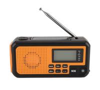 Emergency Weather Radio,Crank Radio,Solar Radio,4000mAh Weather Alert Radio Solar Charging,Hand Crank & USB Charged,AM/FM Radio with LED Flashlight,Reading Lamp,SOS Alarm