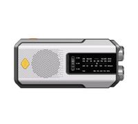 Emergency Weather Radio Hand Crank Solar with Flashlight, Power Bank & Phone Charger, Portable AM/FM/Shortwave Radio for Outdoor Survival