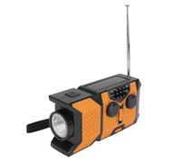 Emergency Weather Radio with NOAA AM FM, Solar Hand Crank USB Type C Charging, 2000mAh Battery, LED Flashlight Digital Display SOS Alarm for Camping Hiking Emergencies Outdoor
