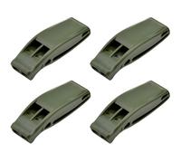 Emergency Whistle, 4PCS Dual Chamber Survival Safety Whistles, Super Loud Orange Emergency Survival Whistle for Outdoor Camping Hiking Hunting Fishing (Green)