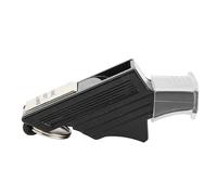 Emergency Whistle Nuclear Design Metal Buckle Referee Whistle for Camping Basketball Outdoors (Black Silver)