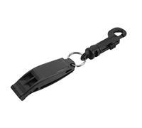 Emergency Whistles High Decibel Safety Whistle Loud Survival Whistle with Hook for Outdoor Kayaking Boating Camping Hiking Made of Durable PP Material (Black)