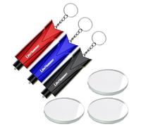 Emergency Window Breaker & Seat Belt Cutter: Spring Loaded Key Ring, Car Escape Tool, Underwater Use
