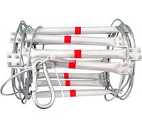 Emergey Fire Escape Ladder 3 Storey, Folding Emergey Fire Escape Rope Ladder Multifutional Safety Ladder for Escape Rescue, Fire Control,16FT/5M